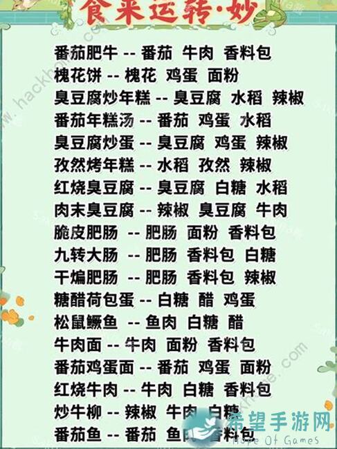 桃源深处有人家，食来运转！揭秘5大妙品菜谱配方，让你秒变厨神！